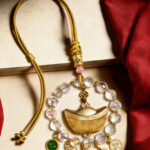 Premium Gold Ingot Five Gods of Wealth Car Hanging, Clear Crystal Feng Shui Car Charm