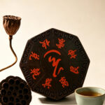 Chinese Bagua Wood Plate, Negative Energy Warding & Prosperity Attraction Spiritual Decor