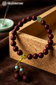 Lucky Cinnabar Fortune Bag Bracelet, Negative Energy Warding & Prosperity Wristwear - Image 3