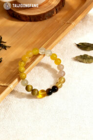 Premium Yellow Multi-Gemstone Beaded Bracelet, Feng Shui Wealth & Protection Bracelet - Image 2