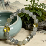 Premium Clear Quartz Multi-Gemstone Bracelet, Feng Shui Clarity & Wealth Amulet