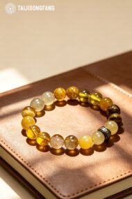 Premium Yellow Citrine & Tiger's Eye Feng Shui Bracelet, Wealth & Prosperity Amulet - Image 2