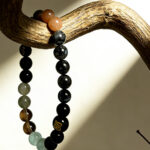 Premium Five Gods of Wealth Obsidian Beaded Bracelet, Feng Shui Protection & Luck Amulet