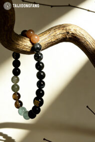 Premium Five Gods of Wealth Obsidian Beaded Bracelet, Feng Shui Protection & Luck Amulet