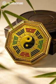 Large Golden Eight-Trigram Feng Shui Mirror, TAIJIDONGFANG Spiritual Talisman - Image 3
