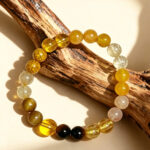 Premium Yellow Multi-Gemstone Beaded Bracelet, Feng Shui Wealth & Protection Bracelet