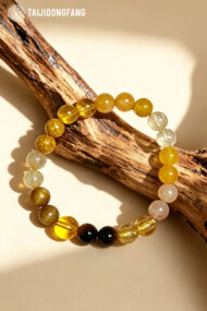 Premium Yellow Multi-Gemstone Beaded Bracelet, Feng Shui Wealth & Protection Bracelet
