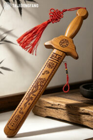 Premium Peach Wood Bagua Seven-Star Sword, Feng Shui Protection & Home Blessing Decor - Image 3