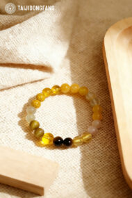 Premium Yellow Multi-Gemstone Beaded Bracelet, Feng Shui Wealth & Protection Bracelet - Image 3
