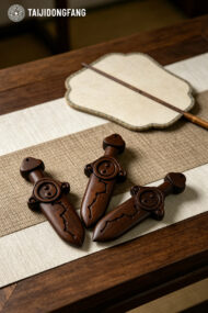 Premium Lightning-Struck Wood Seven-Star Bagua Mini Sword, Feng Shui Protection Amulet - Image 2