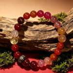 Premium Red & Pink Multi-Gemstone Beaded Bracelet, Feng Shui Love & Prosperity Amulet