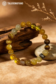 Premium Yellow Citrine & Tiger's Eye Feng Shui Bracelet, Wealth & Prosperity Amulet