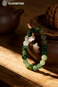 Five Elements Wood Tone Crystal Bracelet, Career Growth & Good Luck Feng Shui Wristwear - Image 2